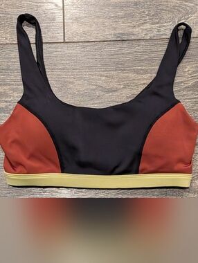 Hurley Color Block Bikini Top Small Scoop Neck